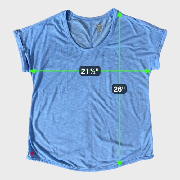 Lilly Pulizer T-Shirt Blue Women's Medium Luxletic Scoopneck Short-Sleeve UPF-50 - Picture 11 of 11